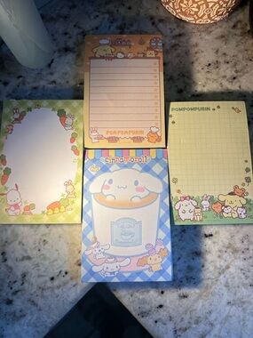 Sanrio Notepad Set with Pompompurin & Cinnamoroll — unused, BRAND new!
